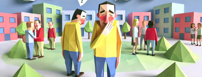 Cura olistica e servizi di assistenza domiciliare Pecom, ambiente colorato con persone che condividono momenti di supporto e attenzione alla salute e benessere delle persone.