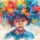 adhd e disregolazione rappresentati da un bambino in puzzle